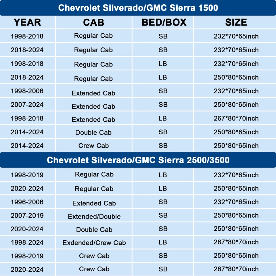 Truck Cover For GMC Sierra 1500/2500 Thickened Cotton Liner Snow 100% Waterproof - Image 2 of 4