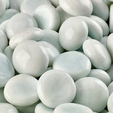 Snow White - Fire Glass Beads for Indoor and Outdoor Fire Pits or Fireplaces