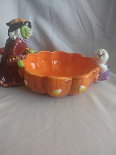 Vintage Signature Home Collection Witch & Ghost Treat Bowl Neu im Karton - Bild 2 von 8
