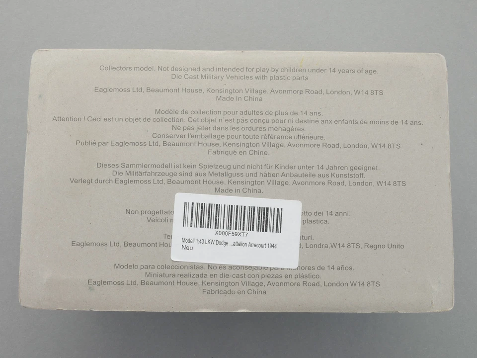 Eaglemoss EM014 Dodge WC63 704th Tank Destroyer Battalion New Boxed 1609-15-68 - Image 2 of 3