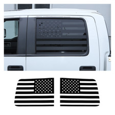 2pcs Rear Window Side Trim Decor Stickers Decal For 2009-2014 Ford F150 Us Flag