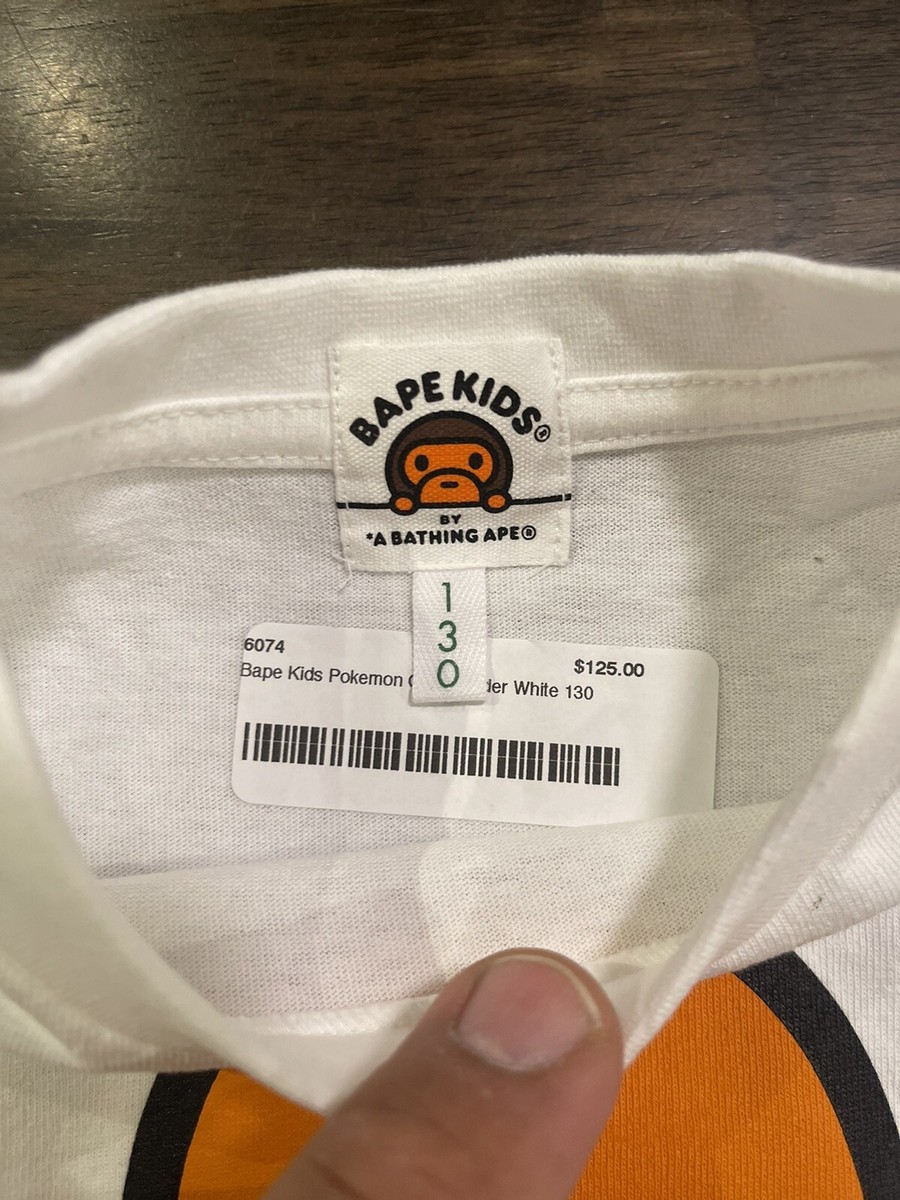 中古品 A BATHING APE（BAPE KIDS）× Pokémon BAPE Pokémon Baby Milo Ape Head Tee Size L | eBay