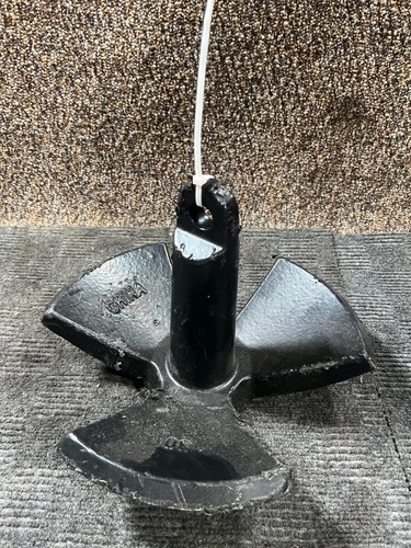River Anchor 30LB Boat Anchor Cast Iron Black Vinyl-Coated Mushroom Anchor 13x9