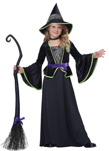 classic black witch girls halloween costume genuine california
