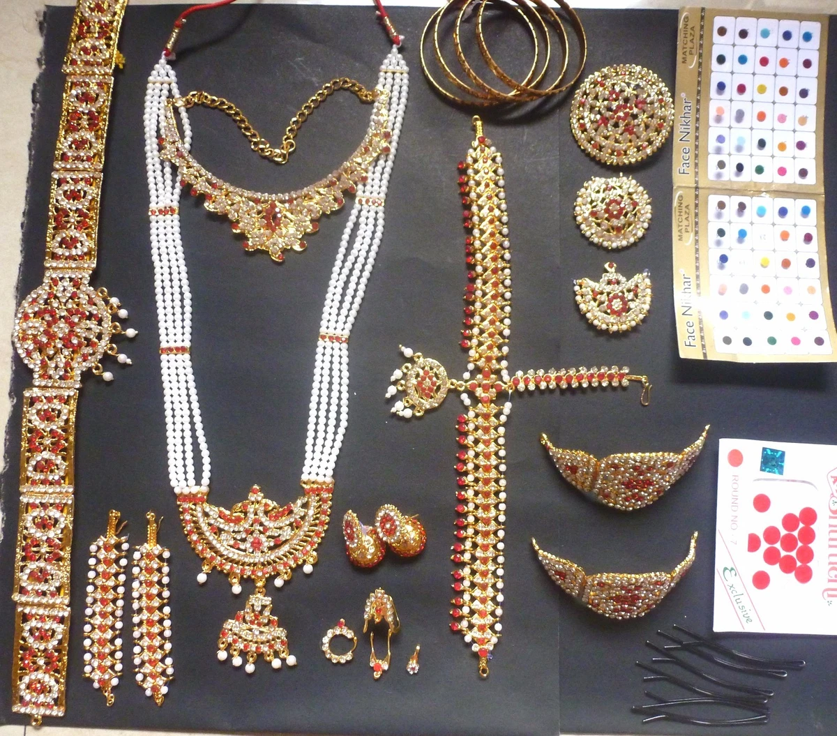 20 pieces Temple Jewelry stones South Indian Bridal Bharatanatyam
