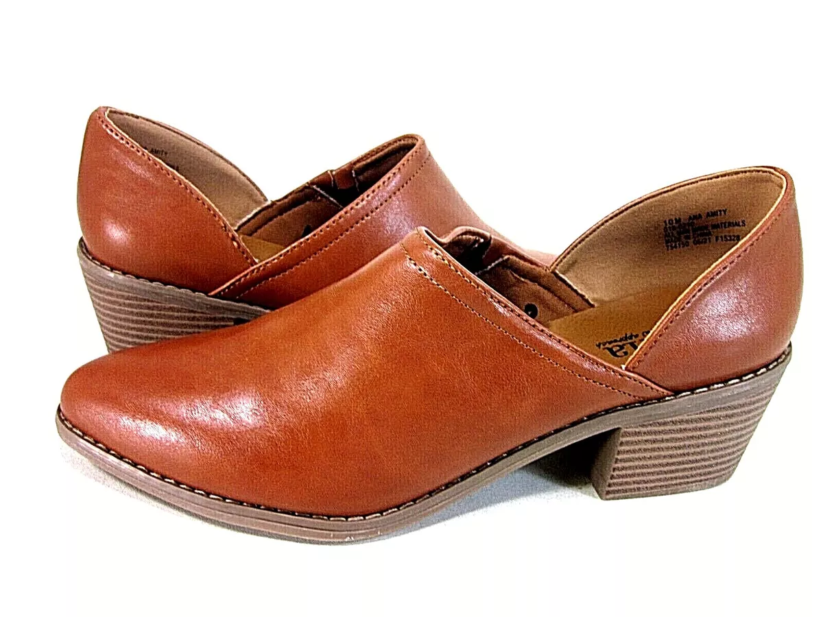 Cognac slip on shoes womens sale