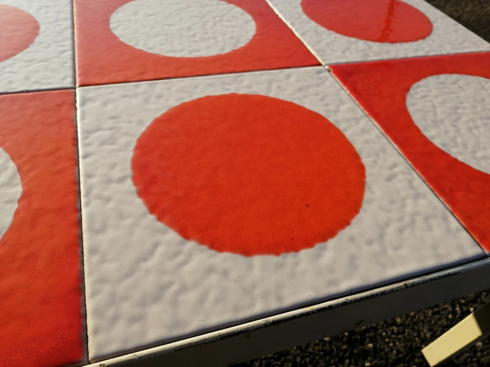 Table basse design capron? Style vasarely ? Céramique ceramic pottery - Photo 2/4