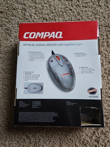 VTG NOB Genuine COMPAQ CPQ300iD Wired Optical Scroll Computer Mouse - Picture 2 of 7