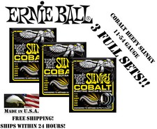 3-PACK ERNIE BALL COBALT BEEFY SLINKY ELECTRIC GUITAR STRINGS 11-54