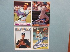 CECIL  COOPER/TOM  BRUNANSKY/JEFF  SUPPAN/CHUCH   PORTER   Brewers  Signed Cards