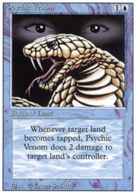MTG magic cards 2x Psychic Venom 3rd Edition Revised Light Play, English