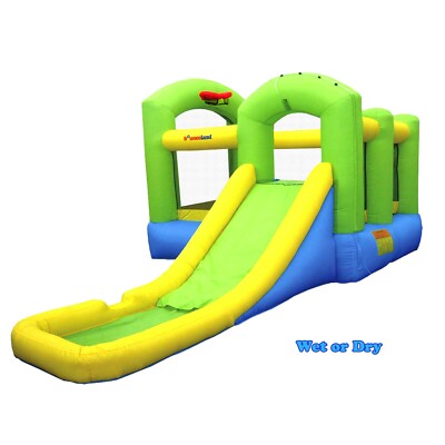 Bounceland Bounce 'N Splash Wet or Dry Bounce House with water slide