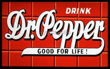 DR. PEPPER DRINK NOT FOOD 2" x 3" Fridge MAGNET  vintage Art GOOD FOR LIFE
