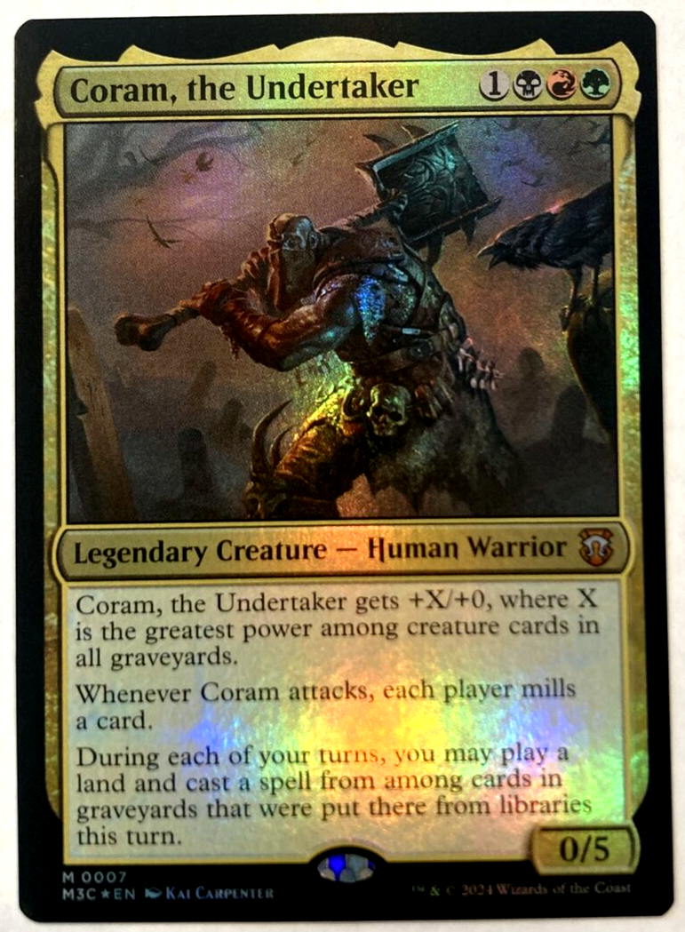 MTG Coram, the Undertaker FOIL Modern Horizons 3 Commander 0007 NM