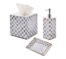 MacKenzie-Childs Set of 3 Glass Powder Room E...