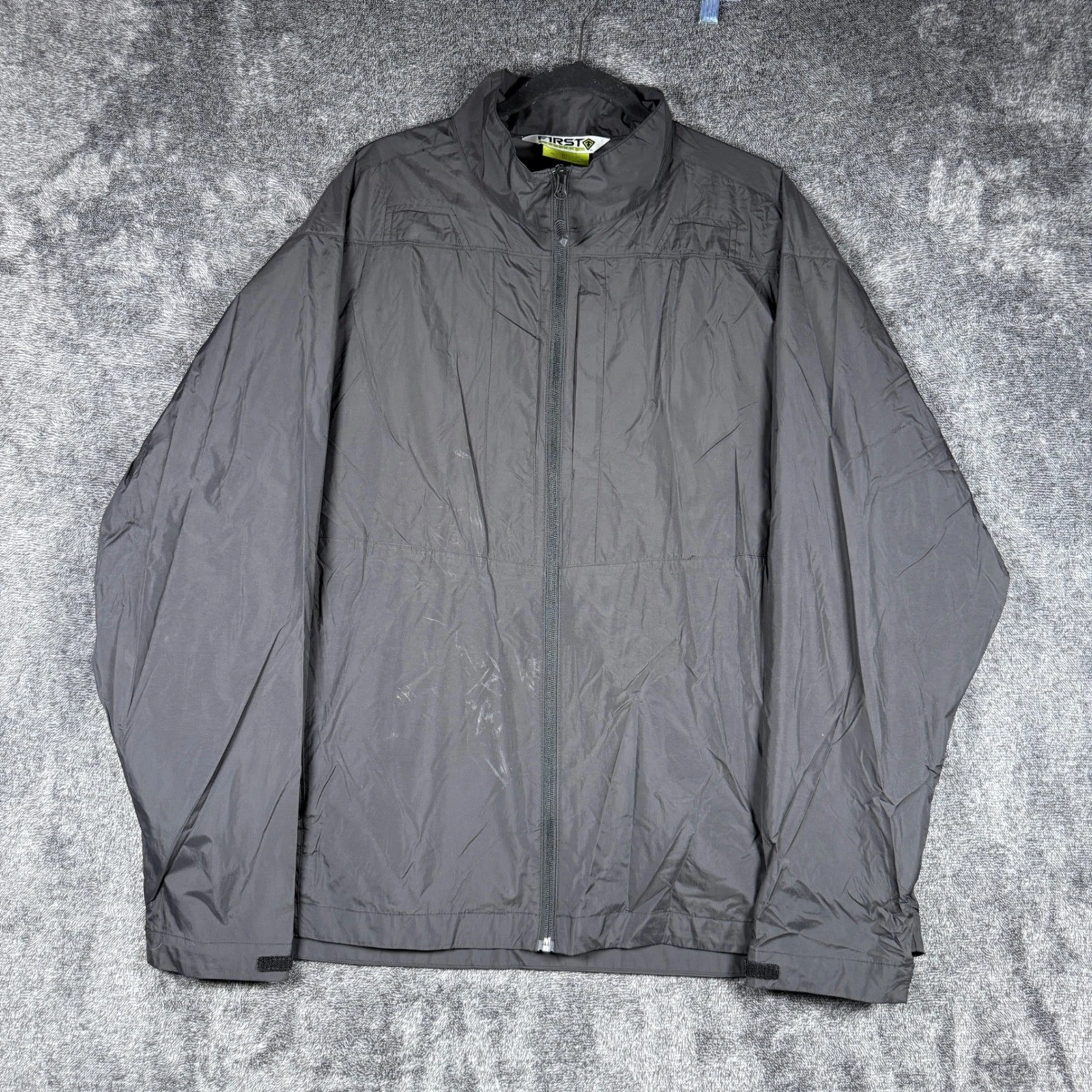 First Tactical Mens XL Full Zip Nylon Windbreaker Jacket Black Lightweight Shell image 1