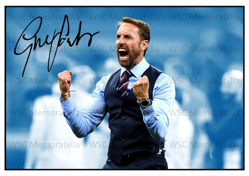 11059. Gareth Southgate Signed Pictures (A4 Prints) England Middlesbrough etc.