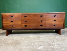 RS Associates Teak 9 Drawer Sideboard Chest Dresser Credenza Mid Century Retro