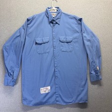 Armorex FR Shirt Mens 17.5 XL Blue Flame Resistant CAT2 Button Down Collared