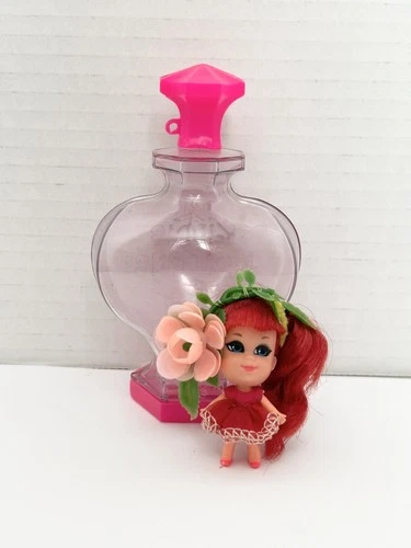 Liddle Kiddles Rosebud Kologne Cologne Bottle & Red Hair Doll Mattel