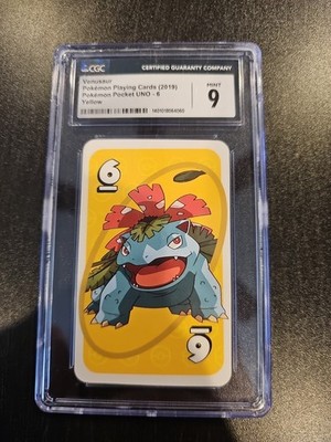 pokemon uno cards graded Pikachu - Pocket - 0 Green Eevolutions (Draw 4) 2019 Pokémon