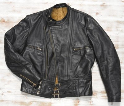 HARRO MOTORRADJACKE MOTORRADLEDERJACKE RENNWESTE NEWTIMER CAFERACER  GR. 48