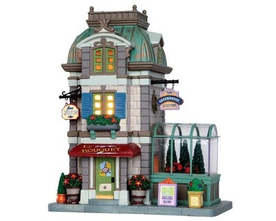 Lemax Christmas Village Le Bouquet 35505 Retired Porcelain Village Building Neu