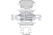 Bremsbelagsatz Hinten Lucas-Trw-System für Opel Insignia B Country ab 17->