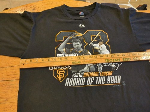 2010 Rookie Of The Year - Buster Posey San Francisco Giants T-Shirt Size Large - Picture 5 of 8