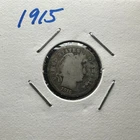 1915 Barber Dime Heavily Circulated Example