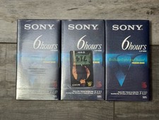 SONY Standard Grade T-120 6 HRS VHS Blank Video Tapes LOT OF 3 New Sealed