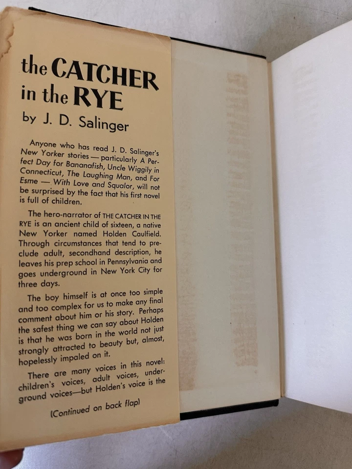 THE CATCHER IN THE RYE, by J.D. Salinger - 1951 First Edition BCE Foto 4 de 4