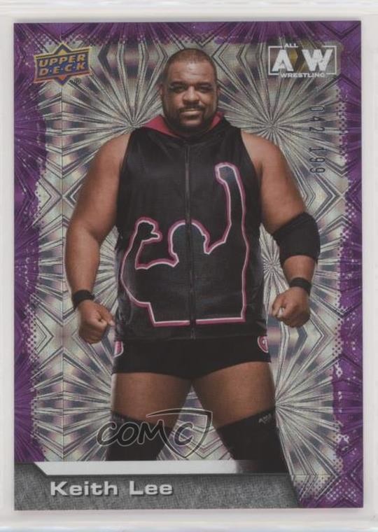 2022 Upper Deck AEW All Elite Wrestling Purple Pyro 42/199 Keith Lee #67 0hv6