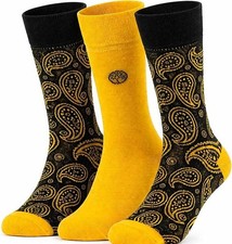 Premium Mens Bamboo Socks 3/12 Pairs Patterned Formal Dress Suit Socks Size 7-11