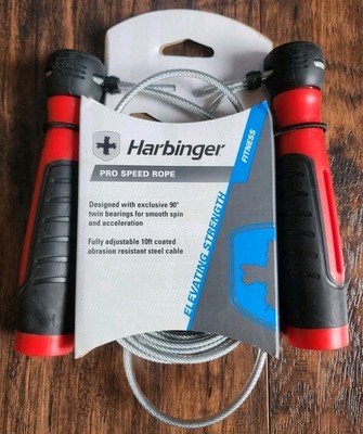 Harbinger Pro Speed Professional Quality Adjustable Jump Rope 10-Foot Red New