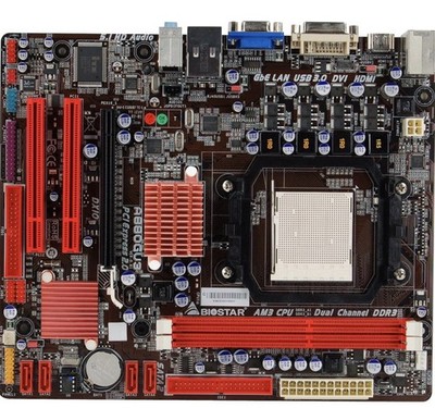 Biostar A880GU3 Socket AM3 AMD 880G DDR3 USB 3.0 PCI HDMI DVI VGA Motherboard