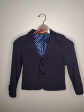 Tallia Boys Wool Blend Blazer Jacket 7 Navy Blue Sports Coat P3