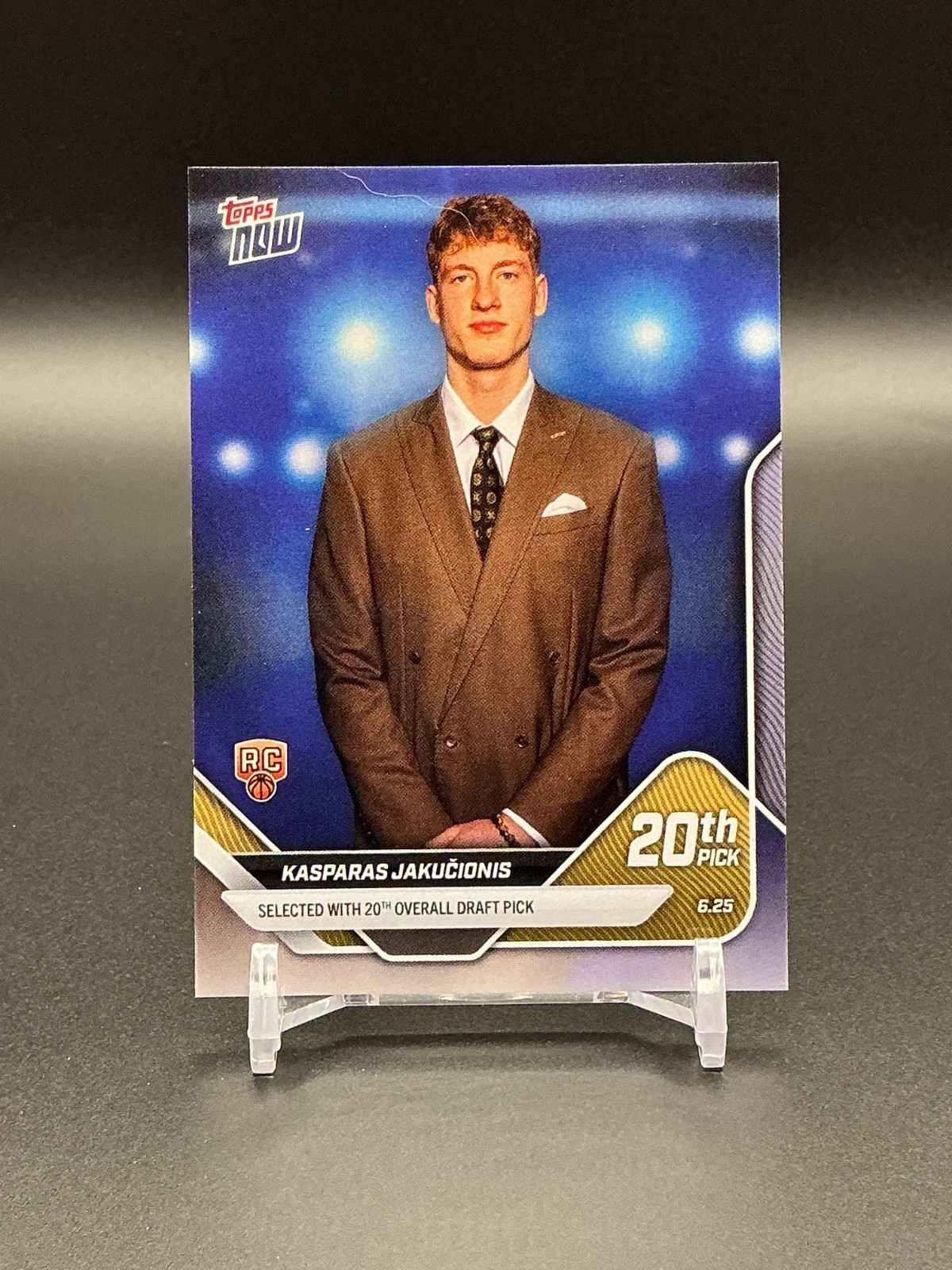 2025 Topps Now NBA Draft Night #D20 Kasparas Jakucionis - RC