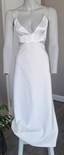 Abercrombie & Fitch Off White Midi Dress Size L 12 New Clubbing Part Cocktail