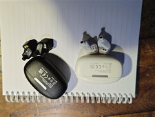2 sets of Final ZE3000 True Wireless earbuds - one white pair and one black pair