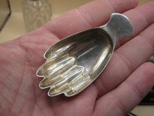 Sheffield 1971 Sterling Silver Tea Caddy Spoon - Hand Shaped - Georgian Design
