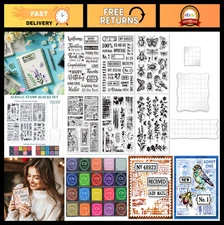 29 Pcs Acrylic Craft Stamps Set with Ink Pads, Blocks & Silicone Seals for DIY S