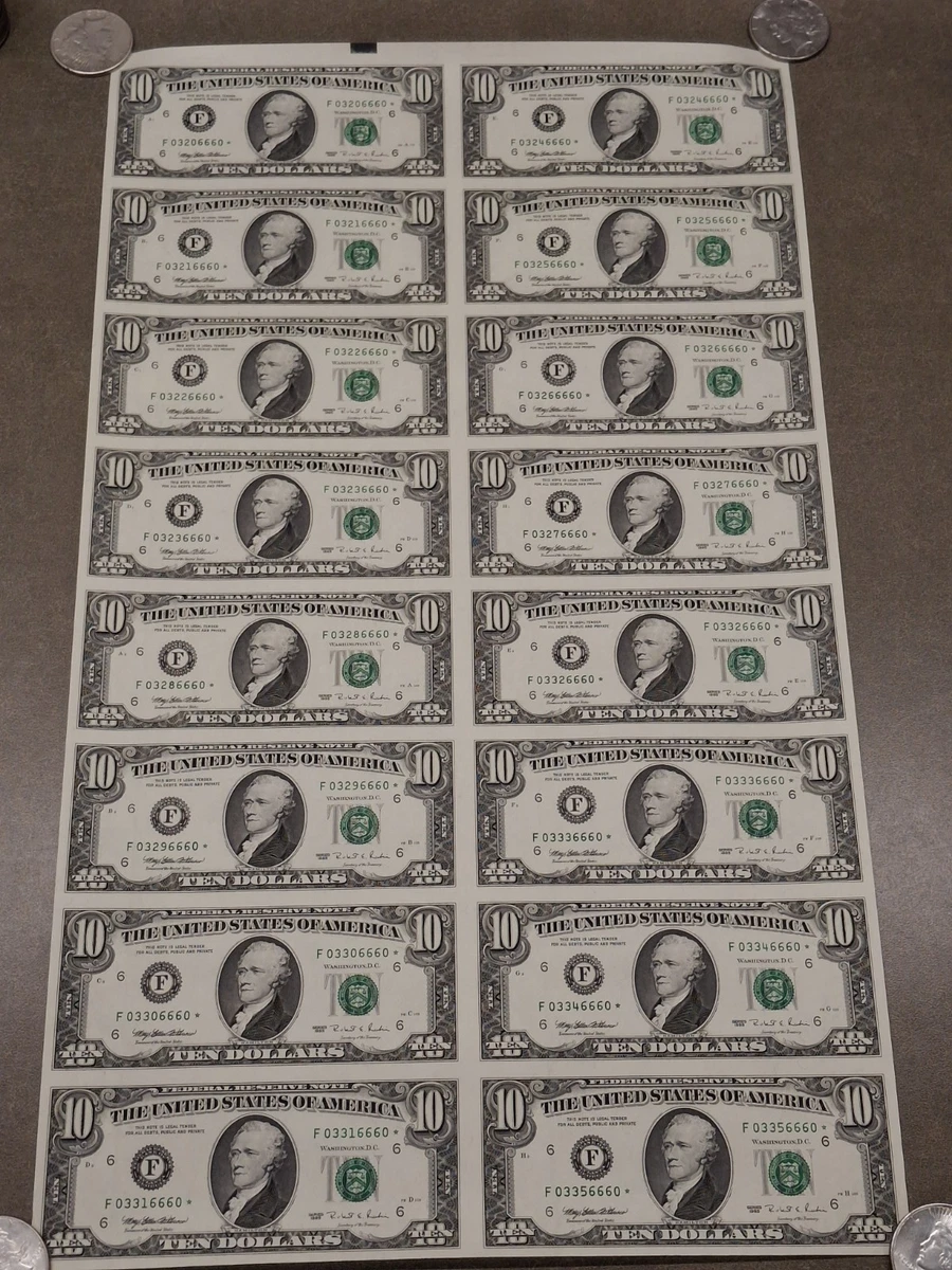 Uncirculated $10 1995 US Federal Reserve Small Notes for sale | eBay