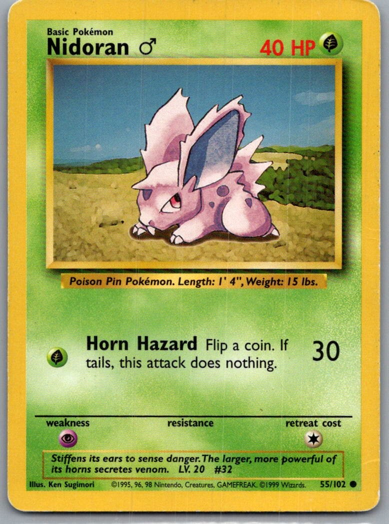 Base Set (Shadowless) #055/102 Nidoran M