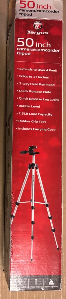 Targus 50" Camera Camcorder Tripod with Carrying Case  - Image 3 of 4