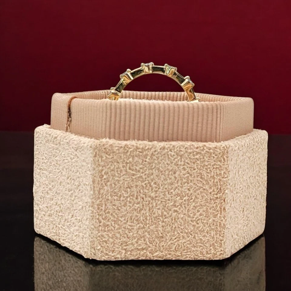 Eternity Wedding Band Lab Grown Round 0.75 Carat Diamond women 14k Yellow Gold - Image 4 of 4