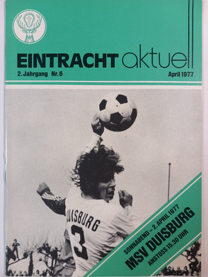 Fussball Programm  Bundesliga 1976/77  Eintracht Braunschweig - MSV Duisburg