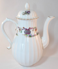 Royal Worcester Pekin Bone China 2 1/4 Pint Fluted Coffee Pot  c1970 VGC