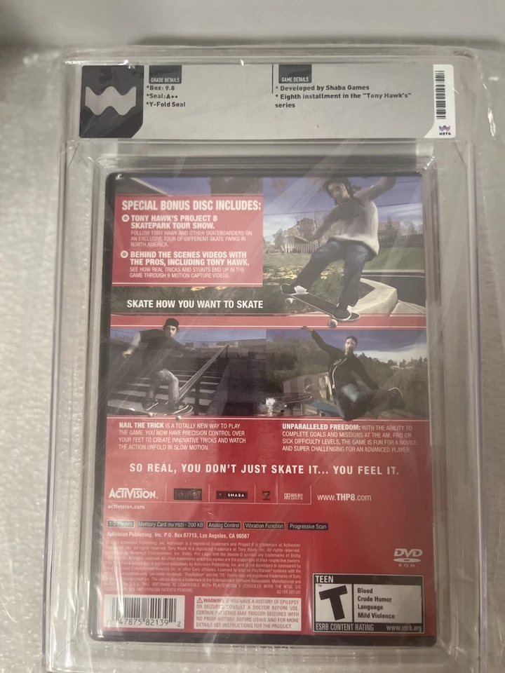 Tony Hawks Project 8 (PS2 Greatest Hits) WATA A++ 9.8- Bonus Disc- Sealed Mint - Image 4 of 4