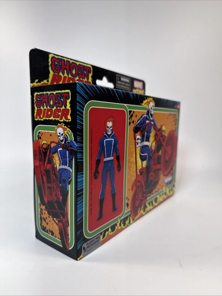 Motocicleta Ghost Rider retro Marvel Legends 3.75 nueva sellada de fábrica Hasbro Foto 2 de 4